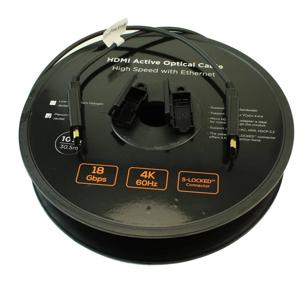 33ft Plenum Fiber Optic HDMI Cable 4Kx2K/60Hz I580477