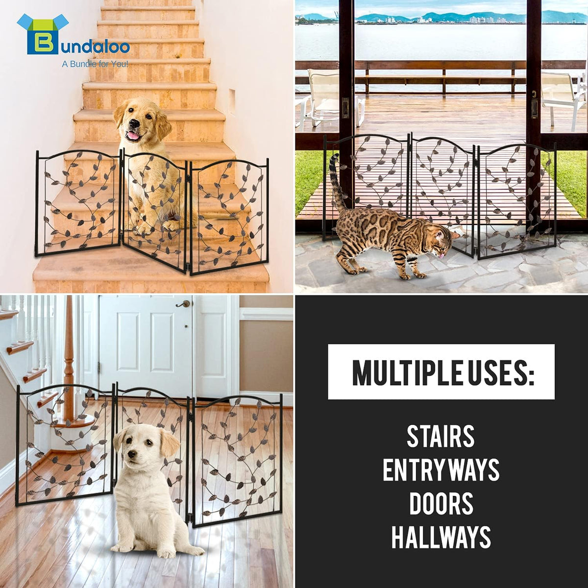 Freestanding Metal Folding Pet Gate M842422