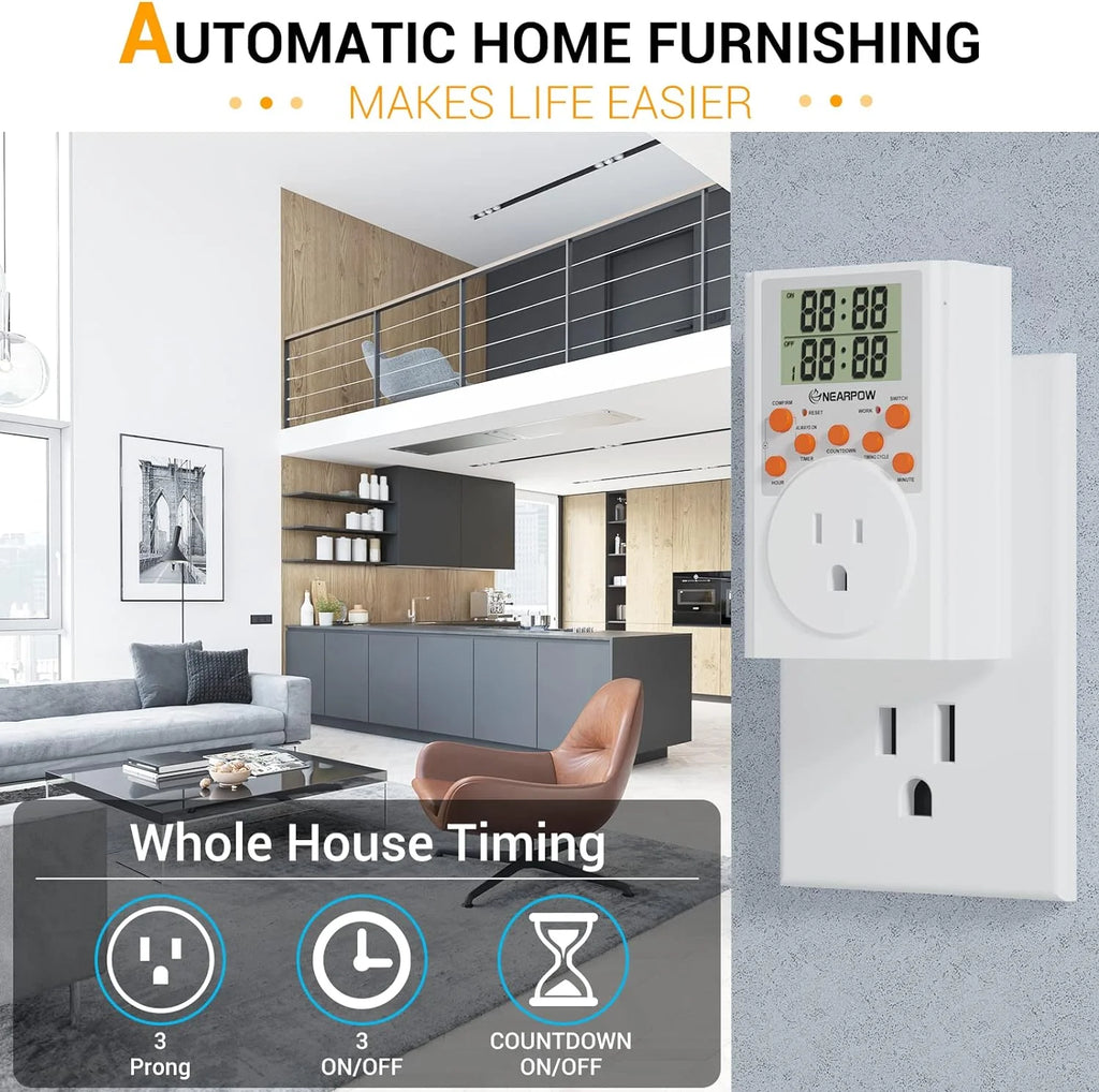 15A Programmable Digital Timer Outlet X282306