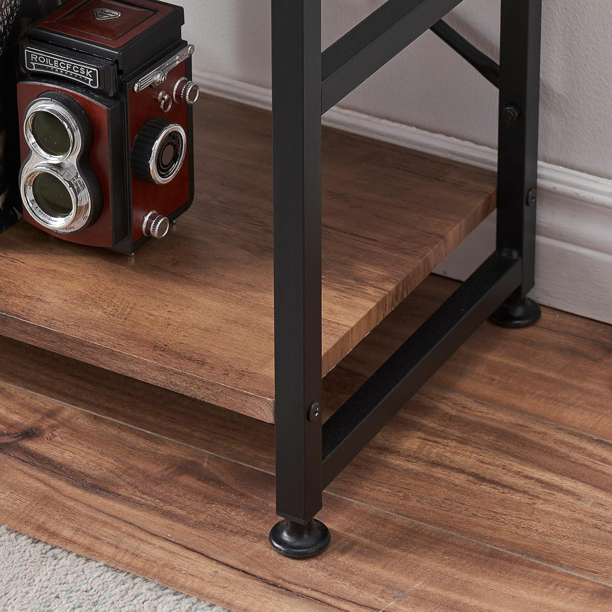 2 Tier Open Bookshelf with Metal Frame N5681