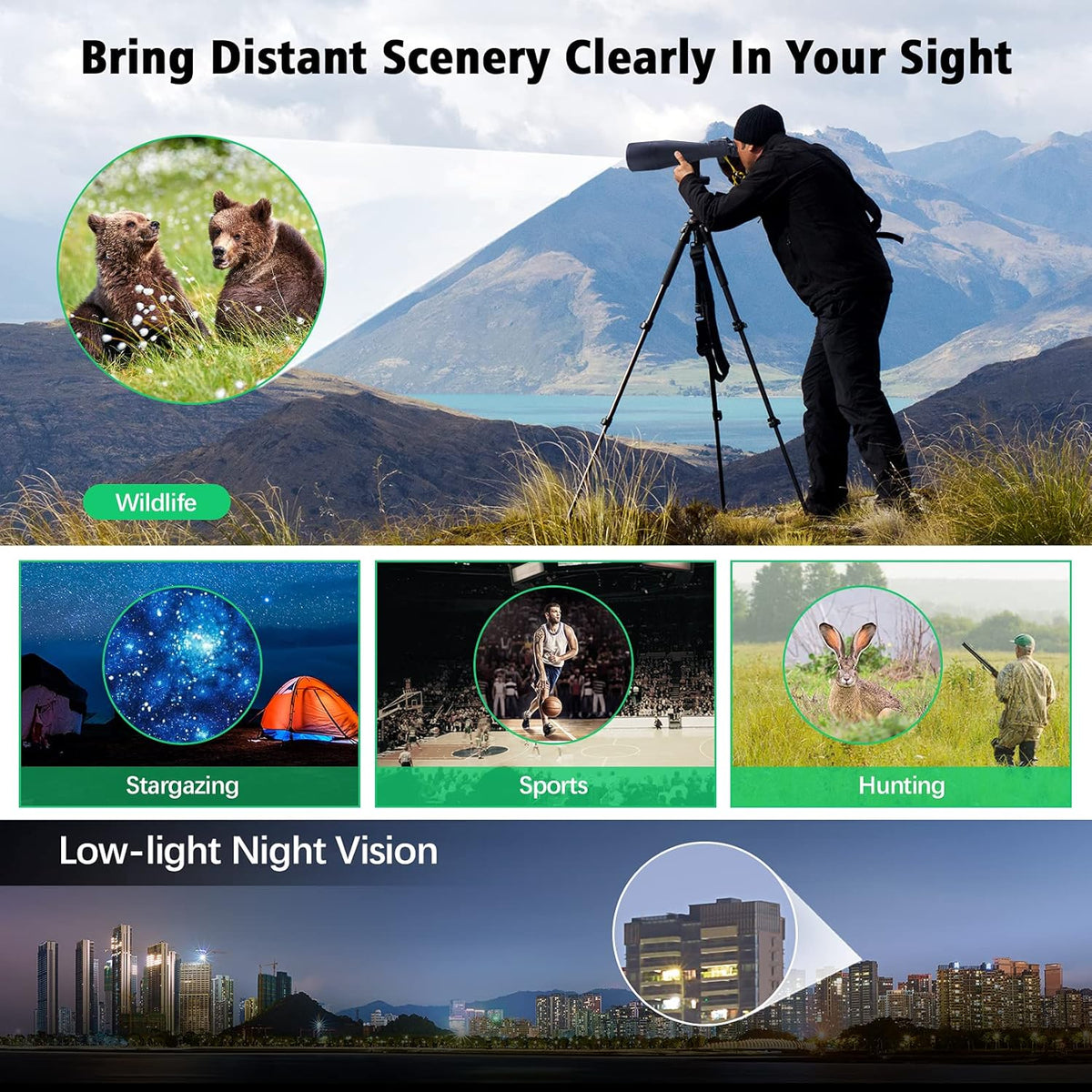 High Power 30-260X Long Range Binoculars E41784