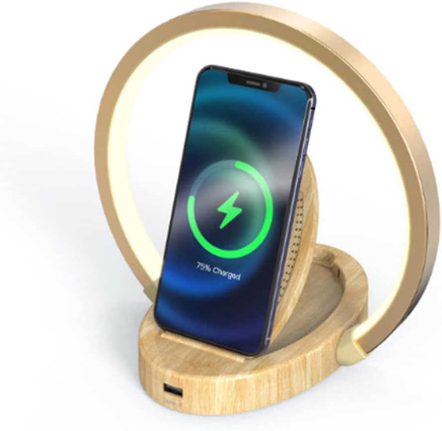LED Wood Table Lamp with 3 Brightness Levels J533