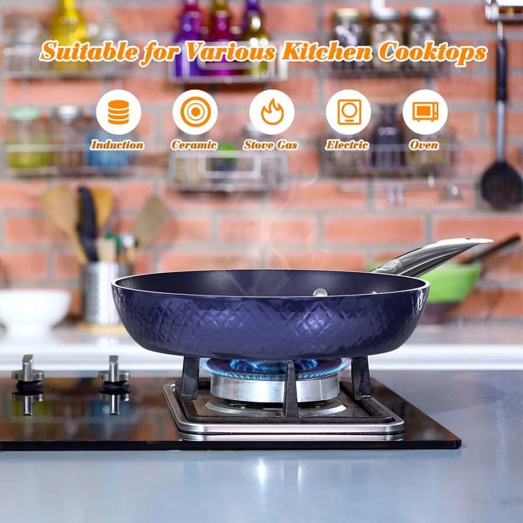 3Pieces Non Stick Aluminum Ceramic Frying Pan Set O904806