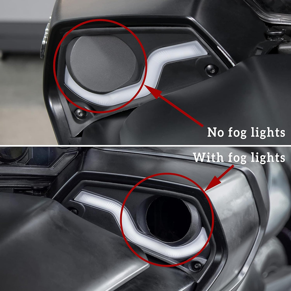 Fog Lights Cover with Daytime Running Light 2PCS V13626