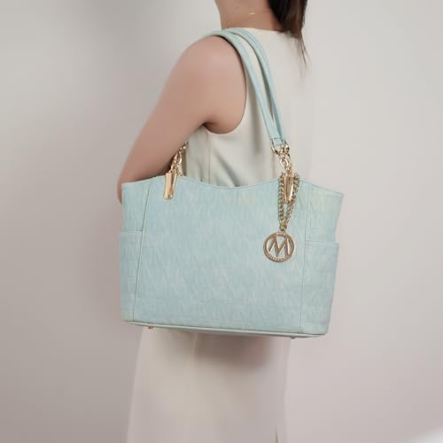 Vegan Leather Shoulder Bag Tote Bag Purse Set O1651