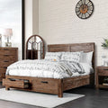 California King Weathered Oak Platform Bed W620646