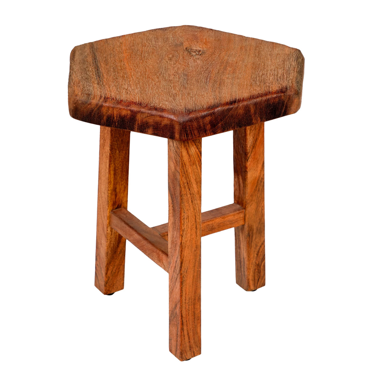 18 Inch Acacia Wood Side Table with Live Edge Top D53104