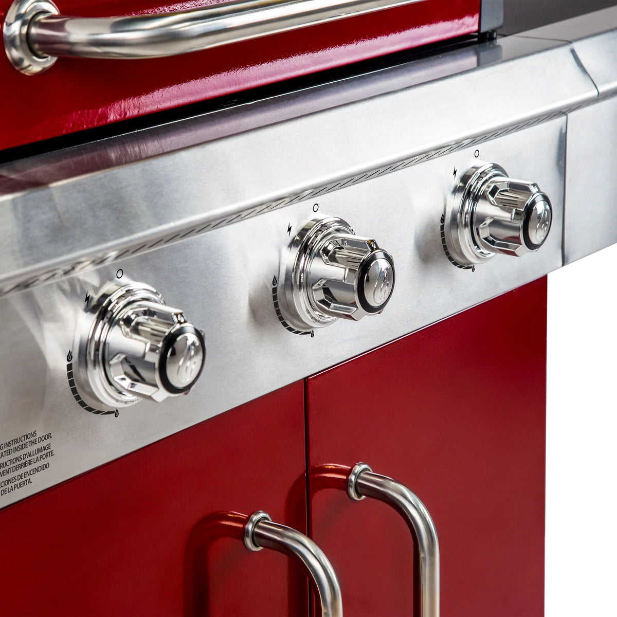 3 Burner Red Propane Gas Grill B349