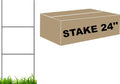 100 Pack Galvanized Wire Double H-Frame Stake 24 Tall 10 Wide D60453