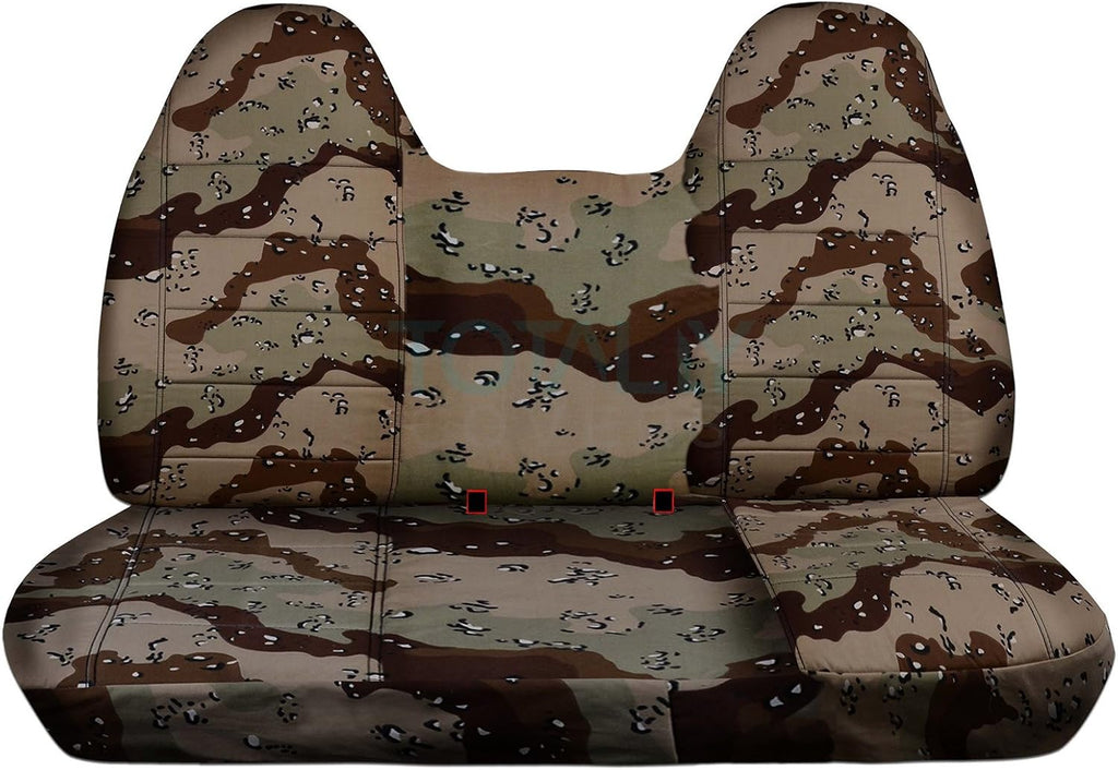 Gray Camouflage Front Solid Bench Truck Seat Covers Z5660