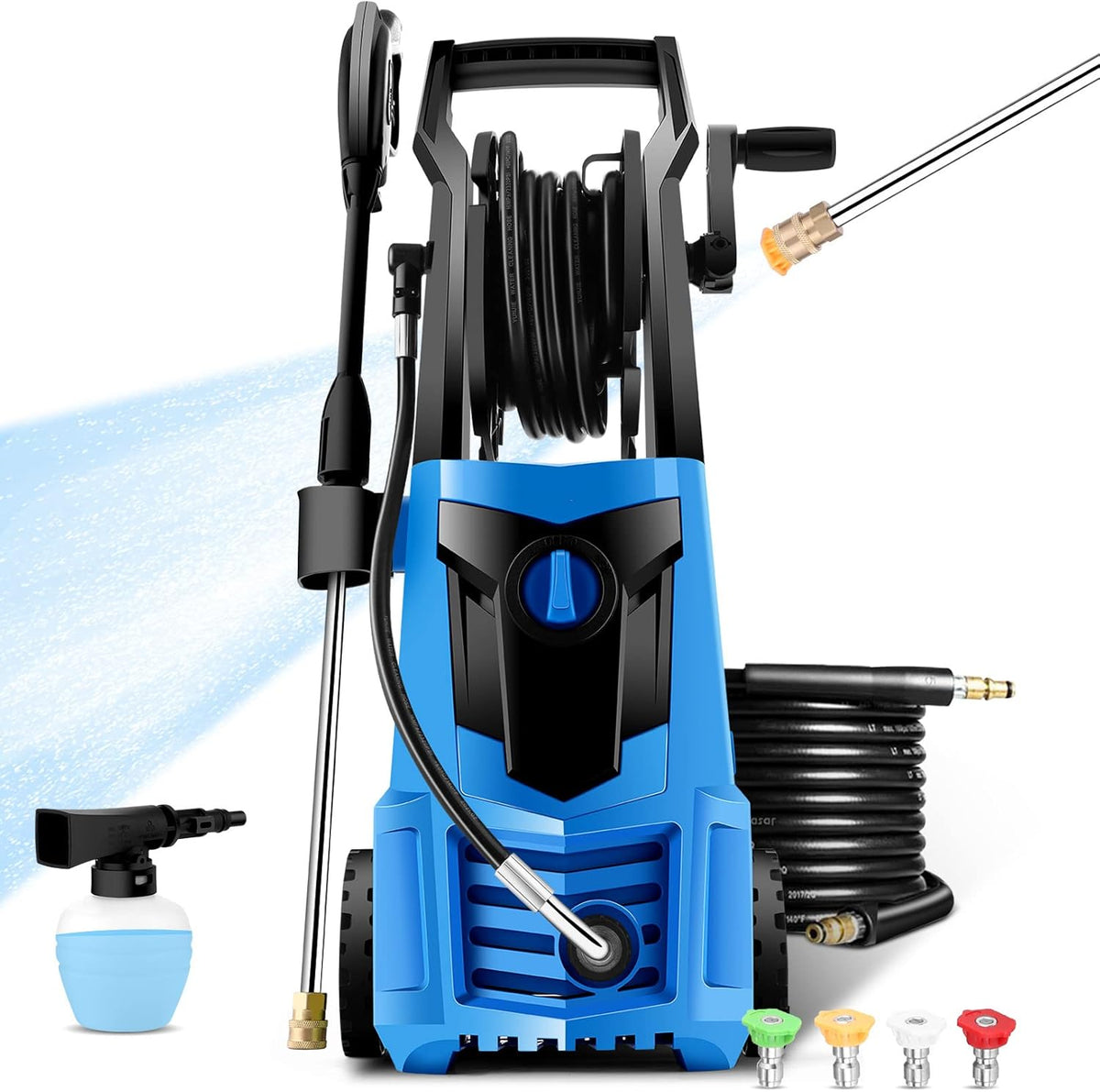 Green Electric Pressure Washer with 4 Nozzles C966319