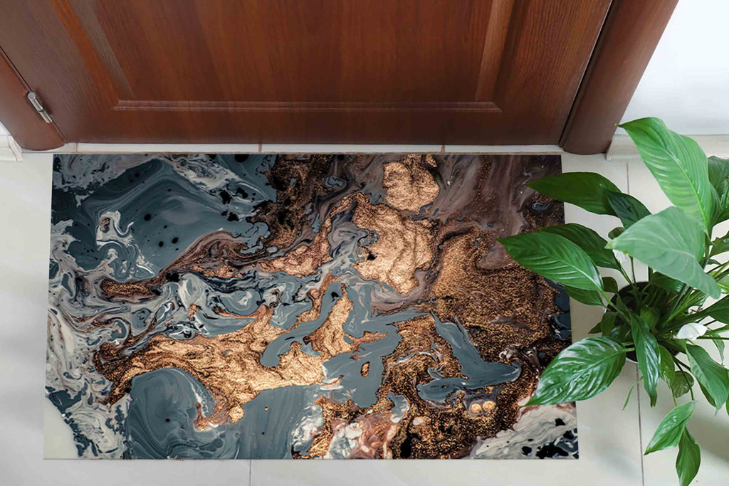 2'x3' Shimmery Marble Printed Rug C46880