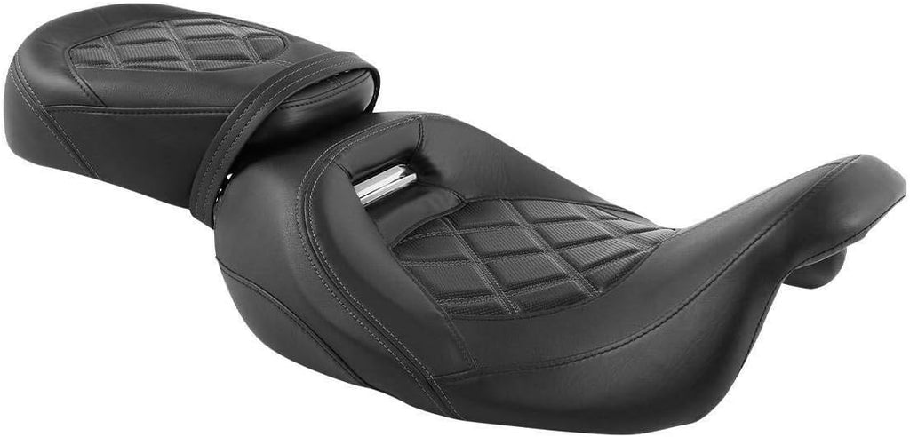 Two Up Leather Motorcycle Seat O24075