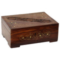 Rosewood Carved Wooden Decorative Box with Key G450203