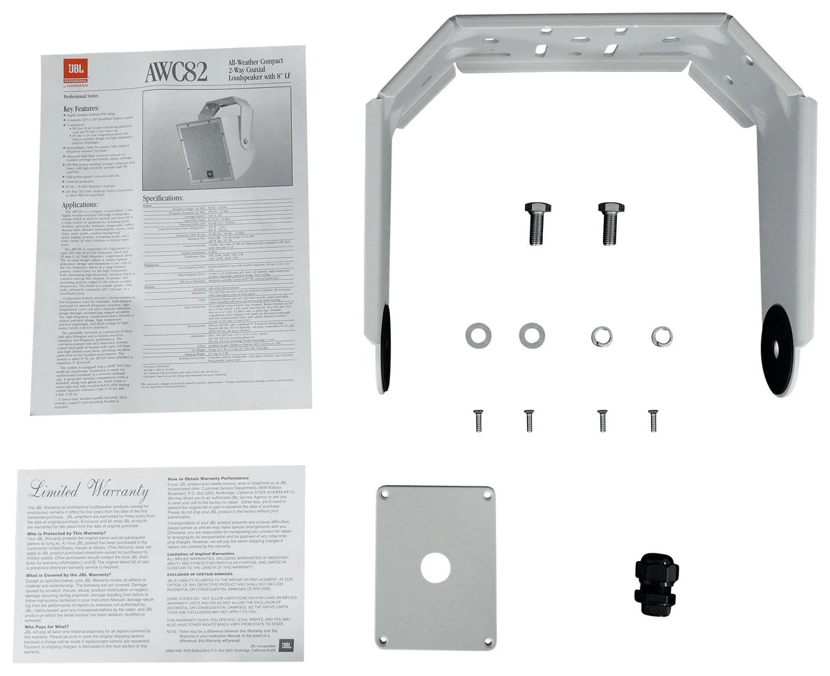 8" White Indoor/Outdoor Surface Mount Speakers M25029
