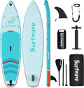 10'8''×33''×6'' Extra Wide Inflatable Paddle Board with Camera Mount P277965