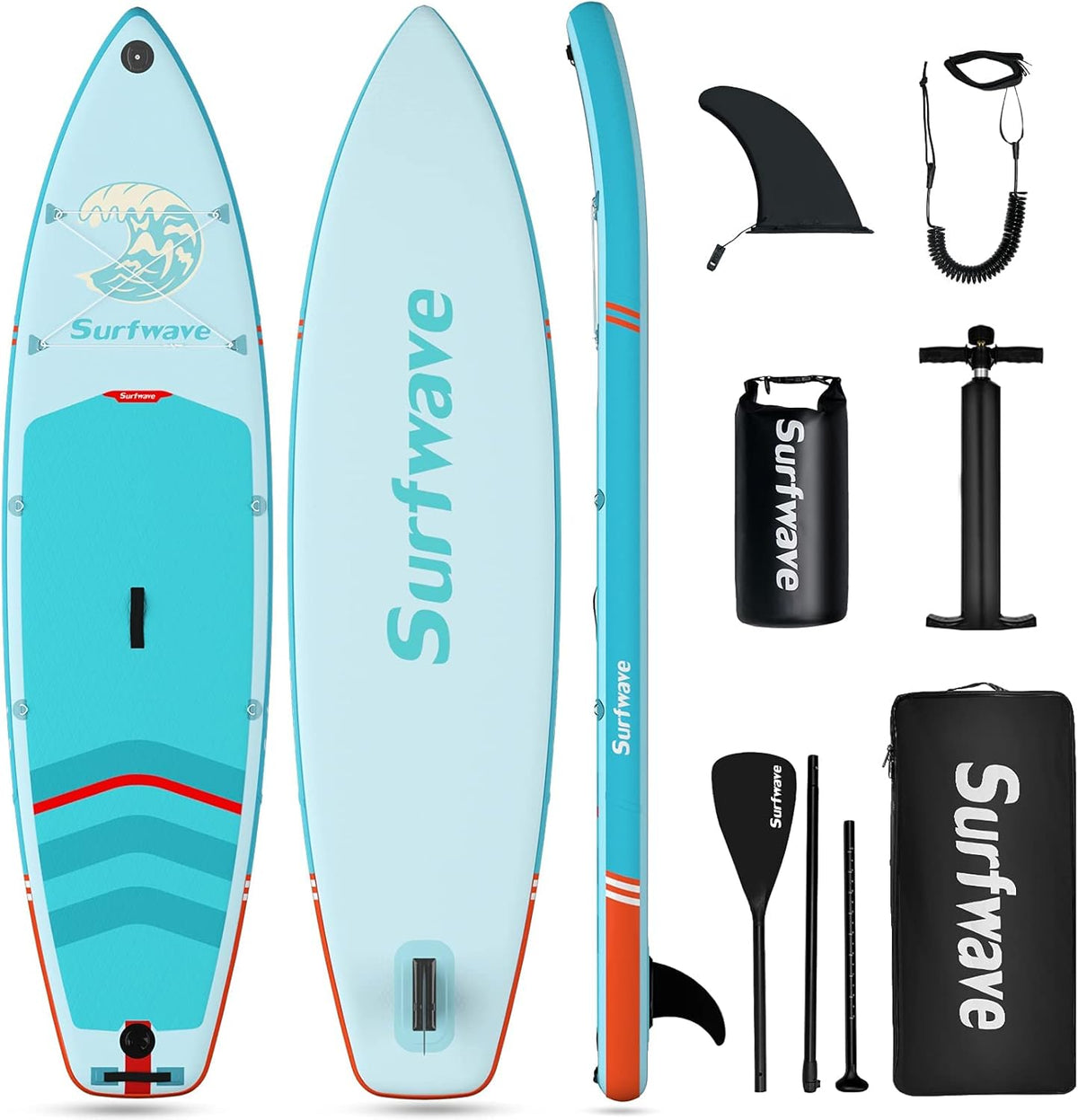 10'8''×33''×6'' Extra Wide Inflatable Paddle Board with Camera Mount P277965