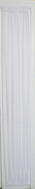 WHITE SHEER SIDELIGHT CURTAIN 36" WIDE 80" LENGTH ROD POCKET TOP AND BOTTOM Z924
