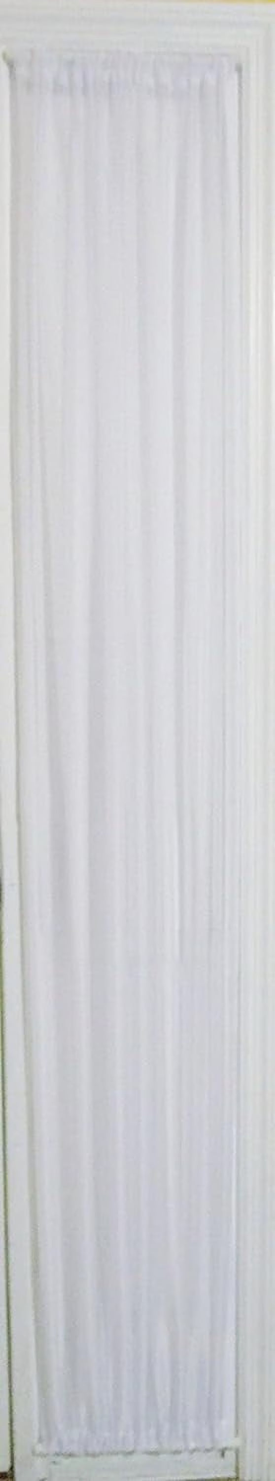 WHITE SHEER SIDELIGHT CURTAIN 36" WIDE 80" LENGTH ROD POCKET TOP AND BOTTOM Z924