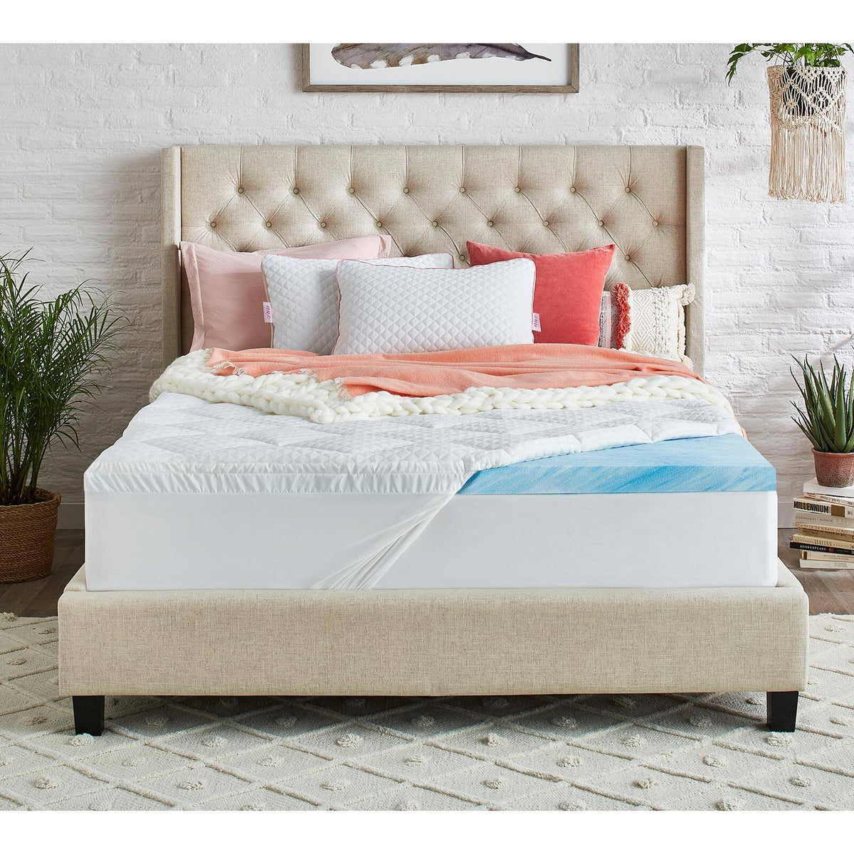 California King Gel Memory Foam Mattress Topper G2222
