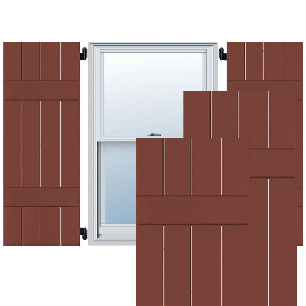 15 x 22 x 60 Western Red Cedar Board-n-Batten Shutters (Per Pair) W79153