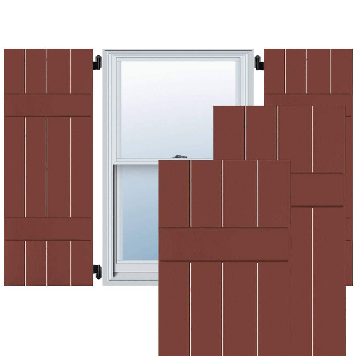 15 x 22 x 60 Western Red Cedar Board-n-Batten Shutters (Per Pair) W79153