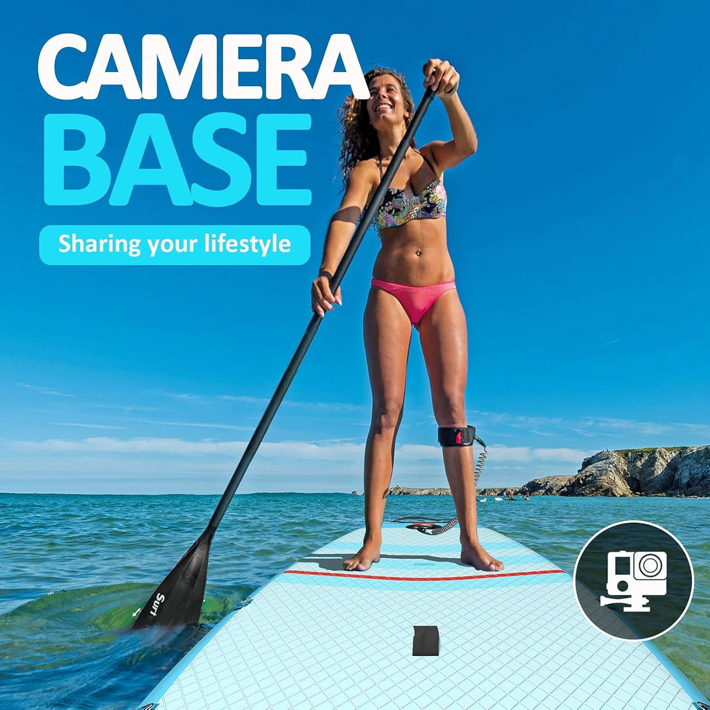 10'8''×33''×6'' Extra Wide Inflatable Paddle Board with Camera Mount P277965