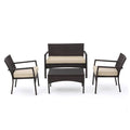 Brown 4pc Wicker Chat Set P196