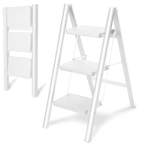 2 Step Folding Steel Step Ladder 330 Lbs Black C77676