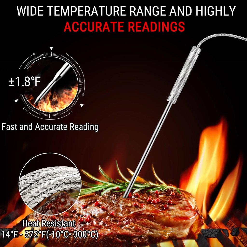 500FT Wireless Meat Thermometer with 4 Probes R428138