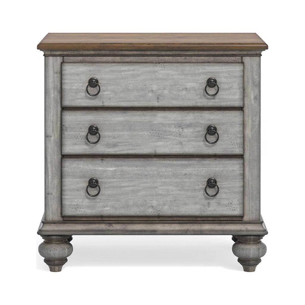Weathered Gray 3 Drawer Nightstand Y101114