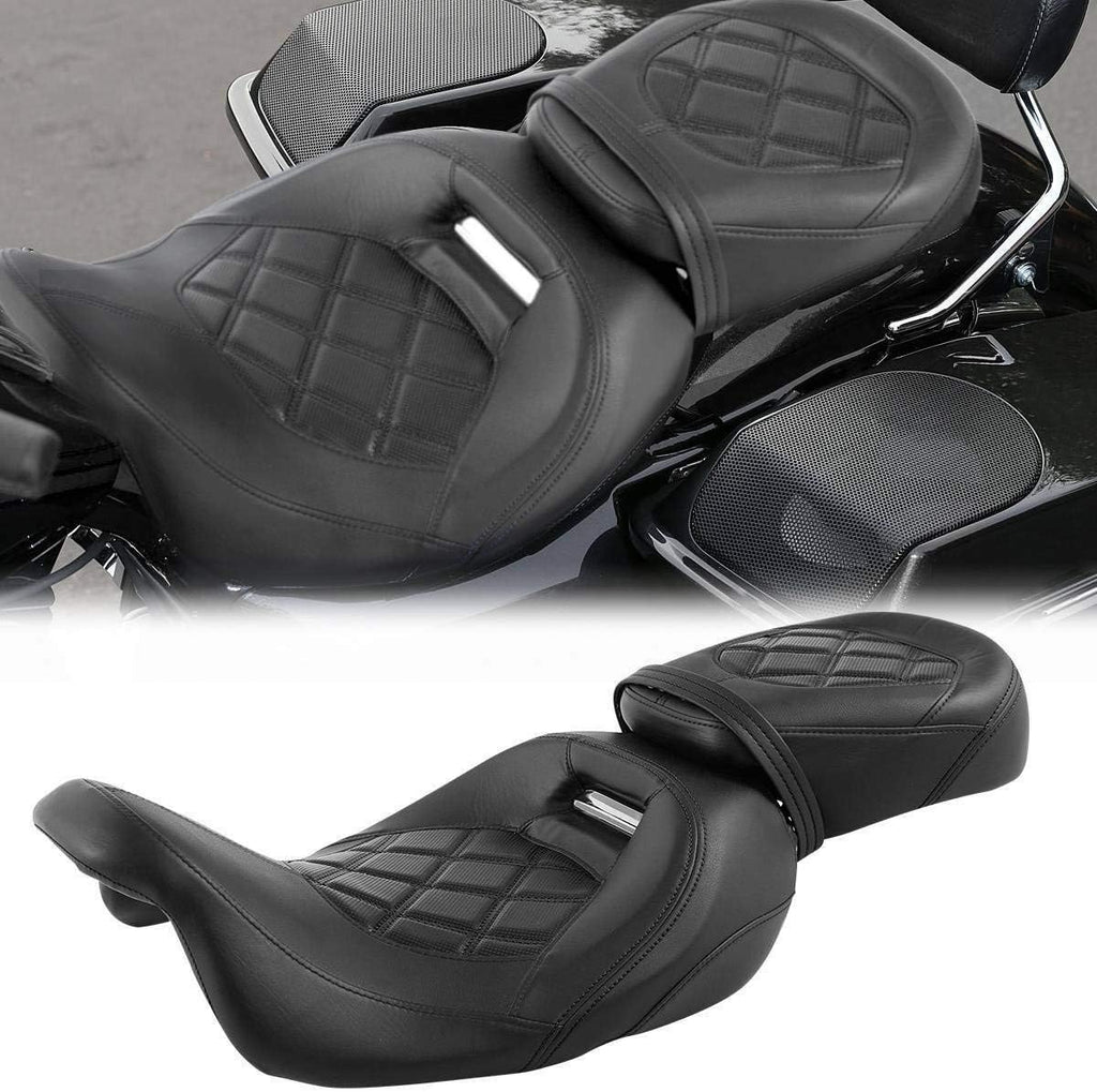 Two Up Leather Motorcycle Seat O24075
