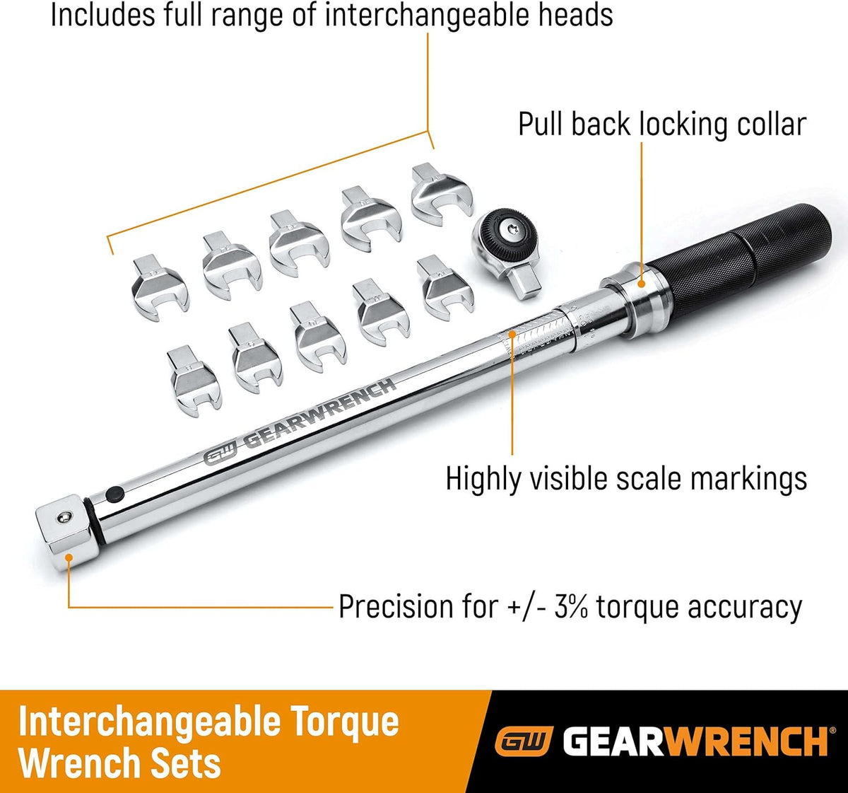 12 Pc. 1/4" Drive Metric Interchangeable Torque Wrench Set K149871