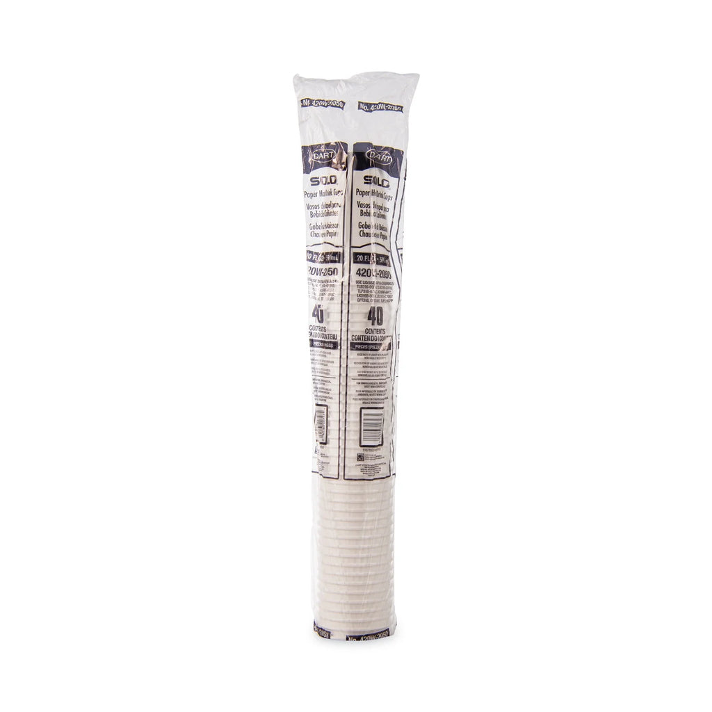 20 oz White Poly Paper Hot Cups J111444
