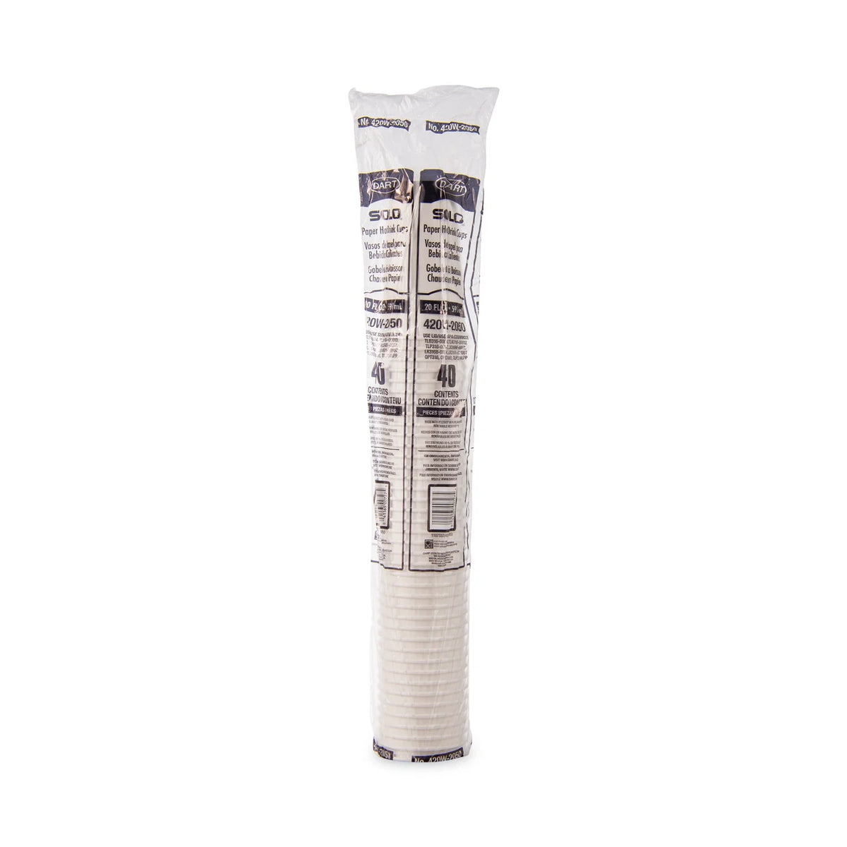 20 oz White Poly Paper Hot Cups J111444