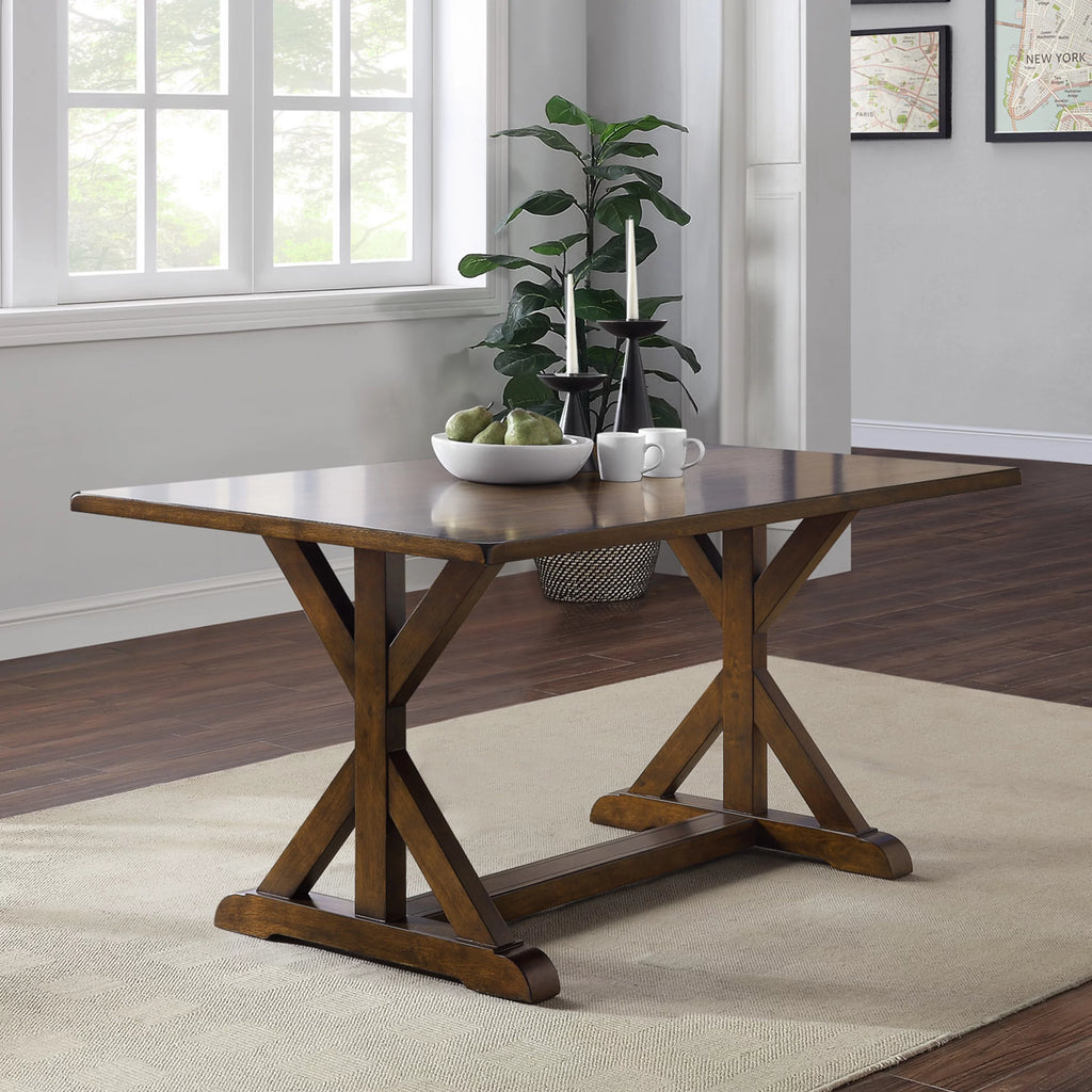 Dark Brown Modern Farmhouse Dining Table H944643