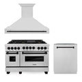 48 In. Gas Range, Range Hood and Dishwasher in Stainless Steel P63169