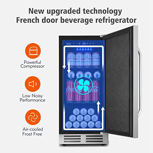 Black 3.2 Cu.Ft Beverage Refrigerator Cooler with Glass Door M29499