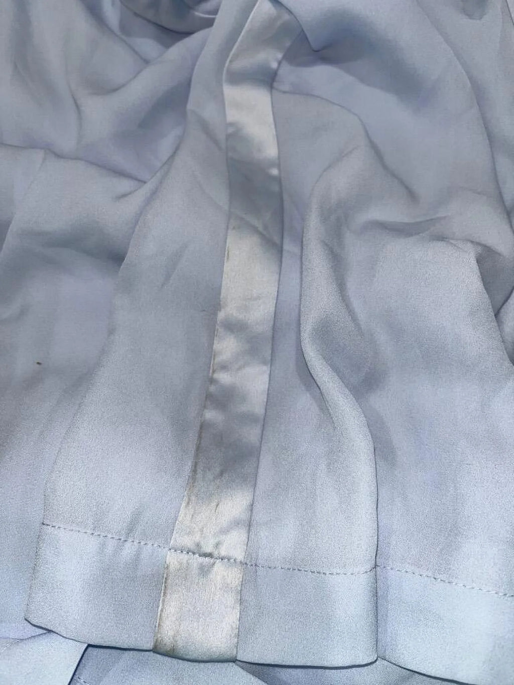 Plus Size Satin-Trim Wide-Leg Pants Blue 2X G682822