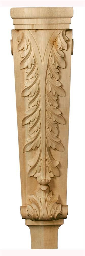 Red Oak Extra Large Acanthus Pilaster Corbel A494961