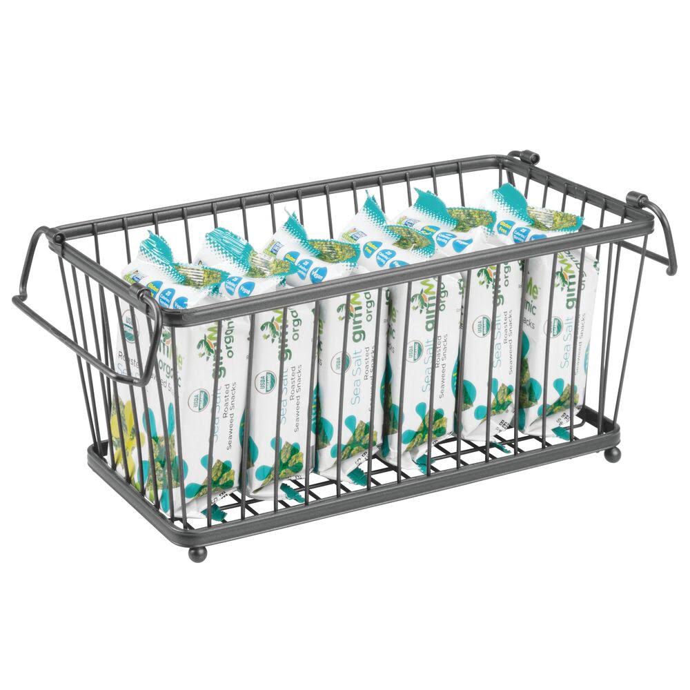 Stackable Metal Food Storage Basket with Handles R19761