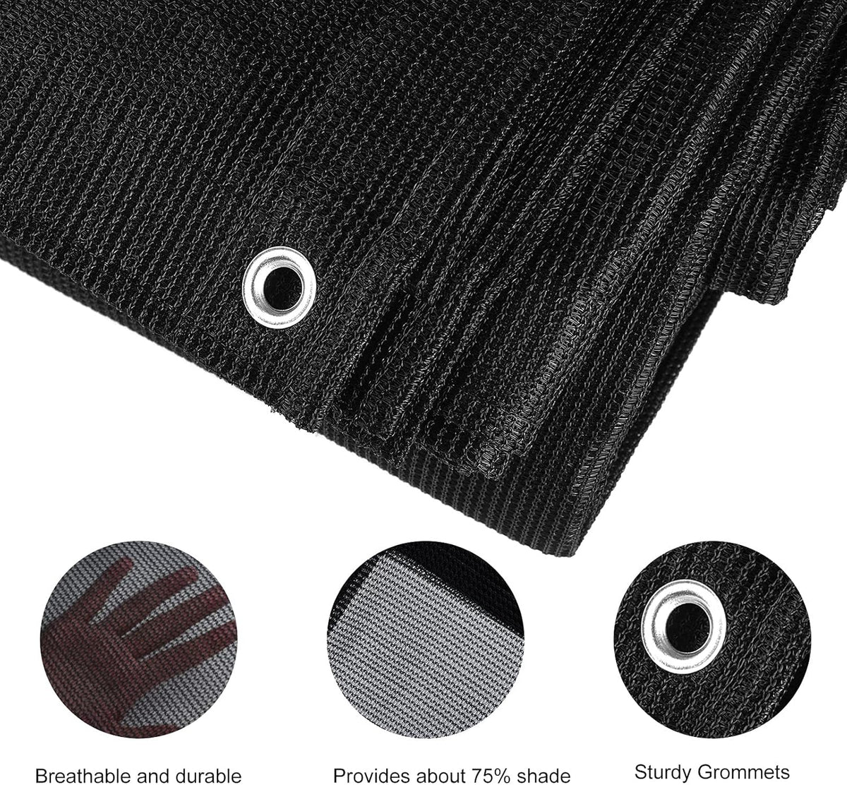 Black Heavy-Duty Mesh Tarp 10ftx20ft Pack of 2 G883348