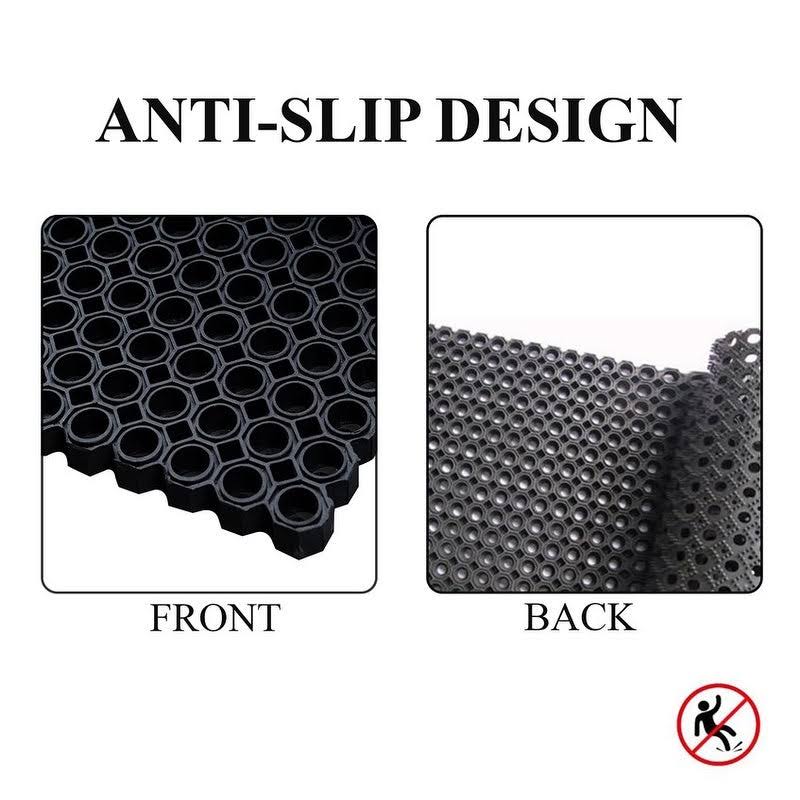 Octagonal 100% Rubber Hollow Mat Z8706