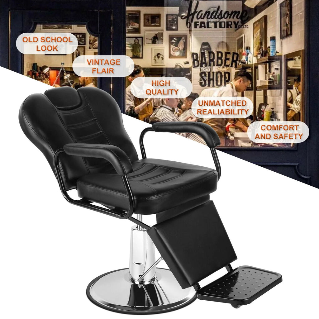 Hydraulic Heavy Duty Recliner Barber Chair V8778