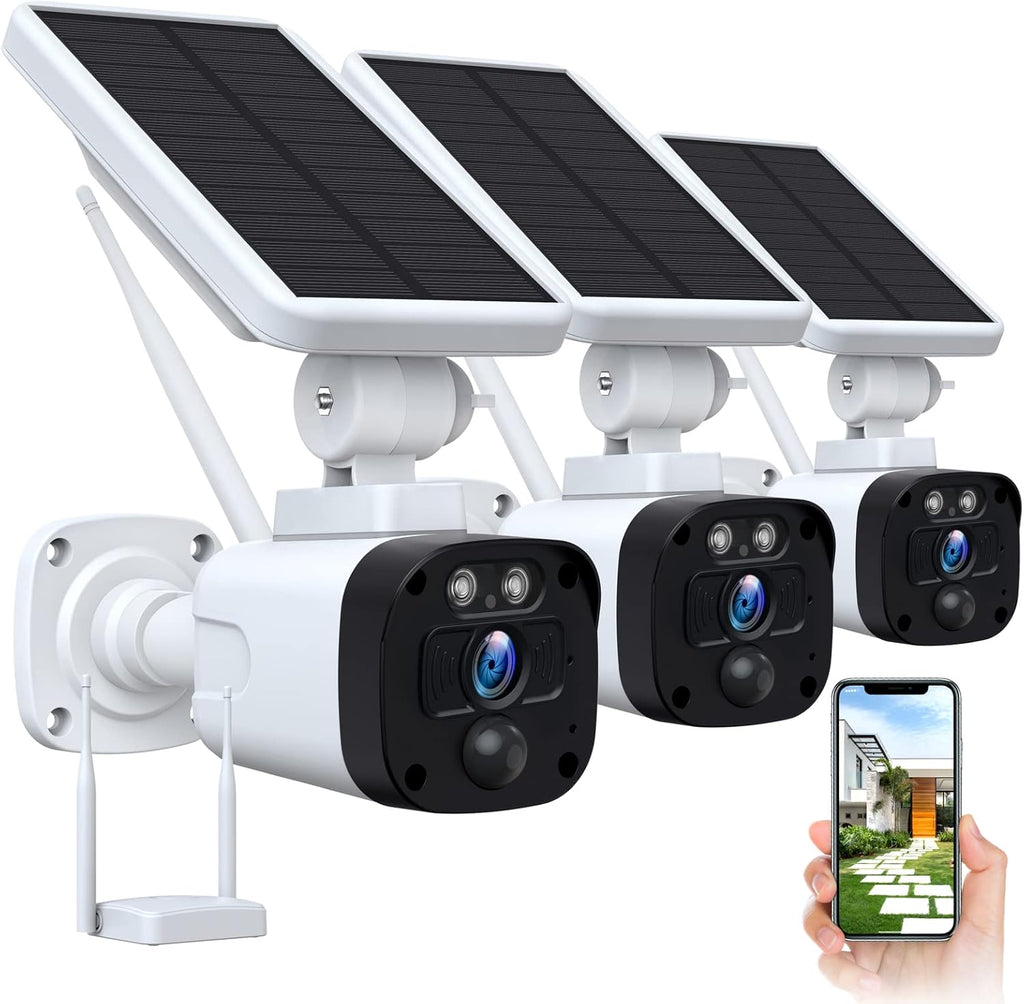 3 Camera Set Solar Security Camera System with Base Station L636