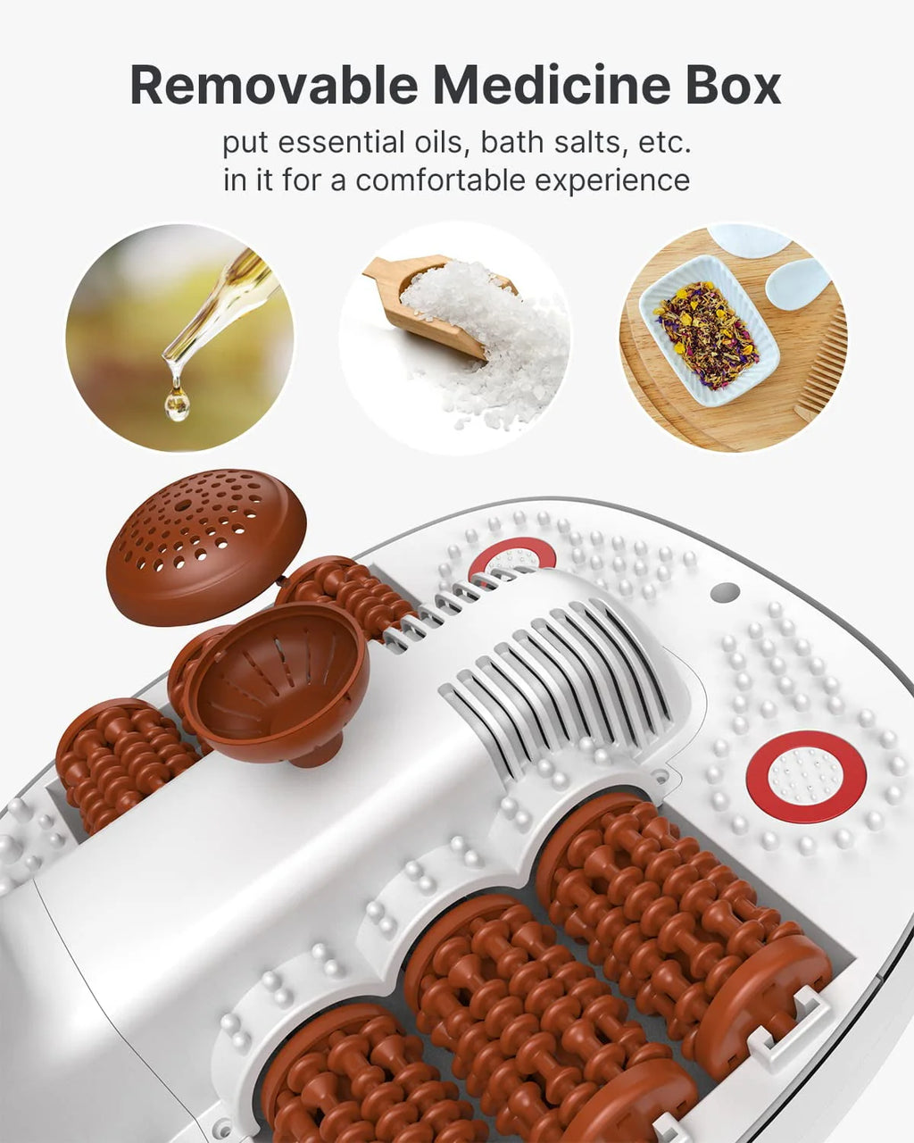 Foot Spa Bath Massager with Heat Bubbles Massage & Jets A486