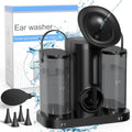 Electric Ear Wax Removal Kit with Two Portable Tanks and Hanging Rack Black Q678