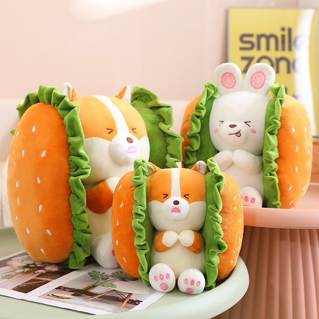 Fuzzy Hamburger Plush Toy T445978