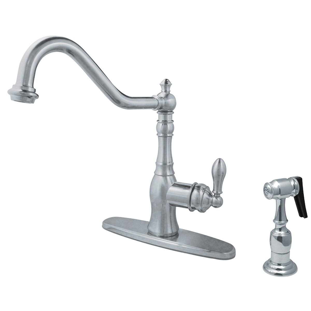 Oil-Rubbed Bronze Single-Handle Swiveling Kitchen Faucet L4353