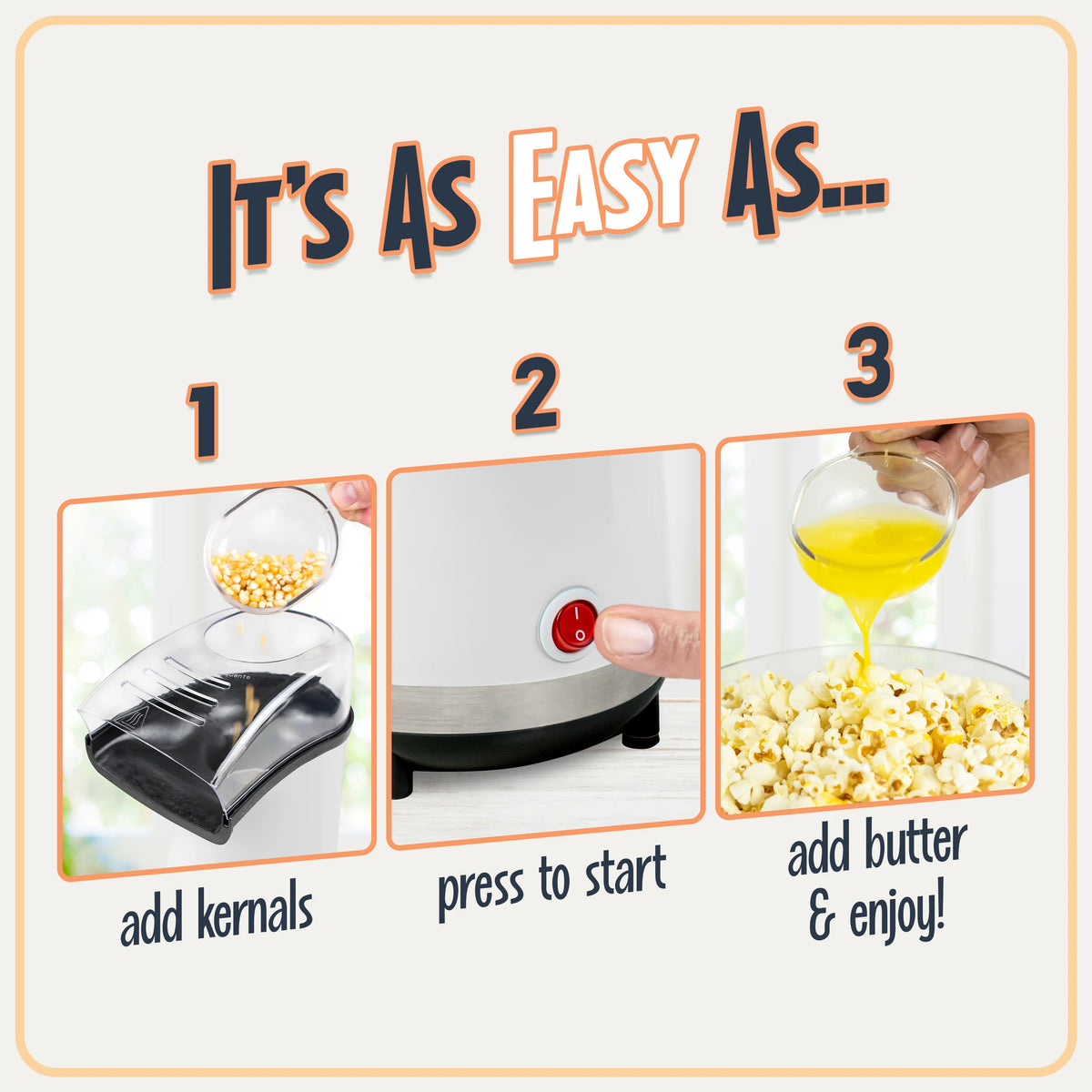 White Popcorn Maker W2023